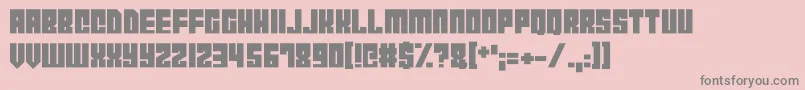 CyborgCity Font – Gray Fonts on Pink Background