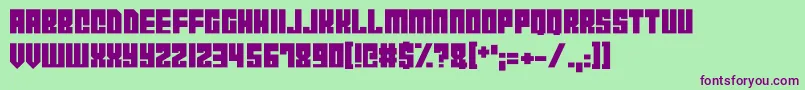 CyborgCity Font – Purple Fonts on Green Background