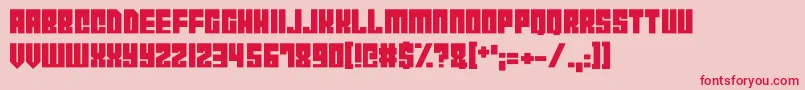 CyborgCity Font – Red Fonts on Pink Background