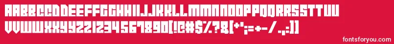 CyborgCity Font – White Fonts on Red Background