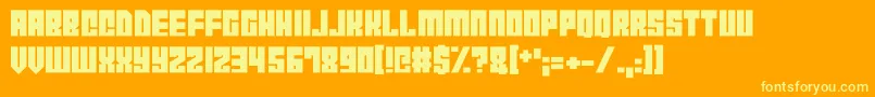 CyborgCity Font – Yellow Fonts on Orange Background