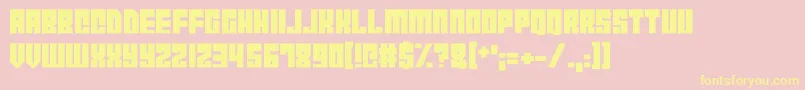 フォントCyborgCity – 黄色のフォント、ピンクの背景