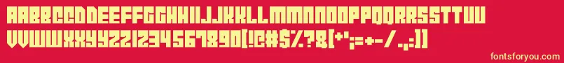 CyborgCity Font – Yellow Fonts on Red Background