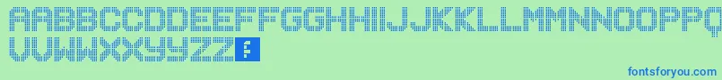 Musicnet Font – Blue Fonts on Green Background