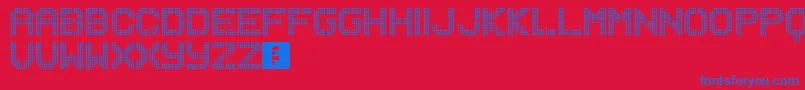 Musicnet Font – Blue Fonts on Red Background