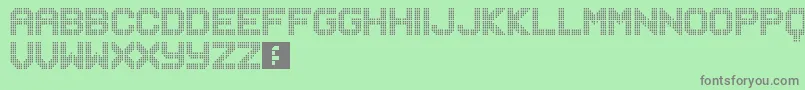 Musicnet Font – Gray Fonts on Green Background