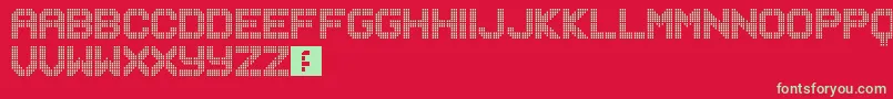 Musicnet Font – Green Fonts on Red Background