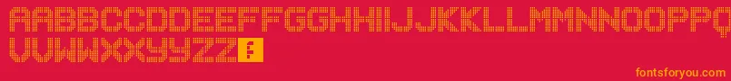 Musicnet Font – Orange Fonts on Red Background