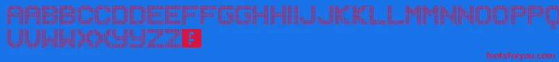 Musicnet Font – Red Fonts on Blue Background