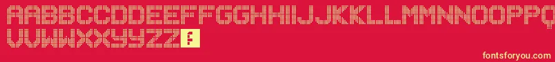 Musicnet Font – Yellow Fonts on Red Background