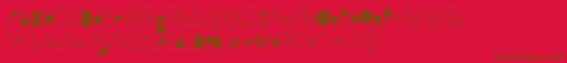fuente OrganicFridaysSolidAlternates – Fuentes Marrones Sobre Fondo Rojo