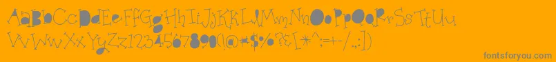 フォントOrganicFridaysSolidAlternates – オレンジの背景に灰色の文字