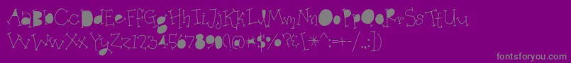 OrganicFridaysSolidAlternates Font – Gray Fonts on Purple Background