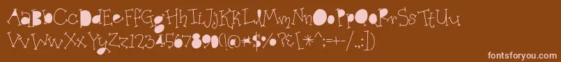 OrganicFridaysSolidAlternates Font – Pink Fonts on Brown Background