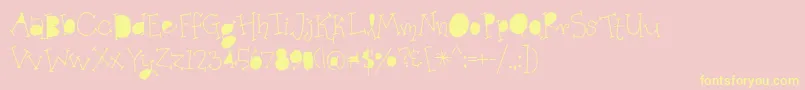 OrganicFridaysSolidAlternates Font – Yellow Fonts on Pink Background