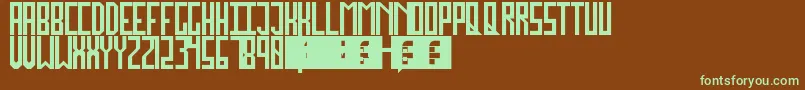 JockoMongo-fontti – vihreät fontit ruskealla taustalla