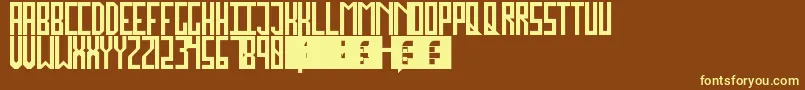 JockoMongo-fontti – keltaiset fontit ruskealla taustalla
