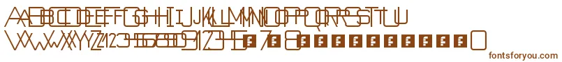 Шрифт Countdowner – коричневые шрифты на белом фоне