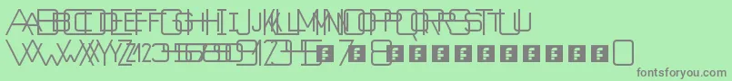 Countdowner Font – Gray Fonts on Green Background