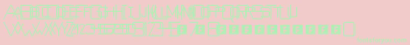 Countdowner Font – Green Fonts on Pink Background