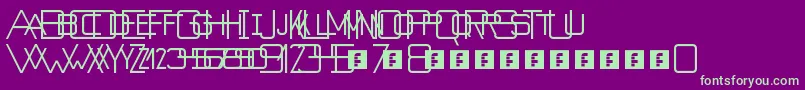 Countdowner Font – Green Fonts on Purple Background