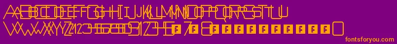 Countdowner Font – Orange Fonts on Purple Background