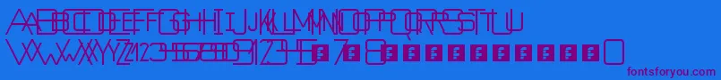 Countdowner Font – Purple Fonts on Blue Background