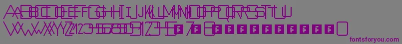 Шрифт Countdowner – фиолетовые шрифты на сером фоне