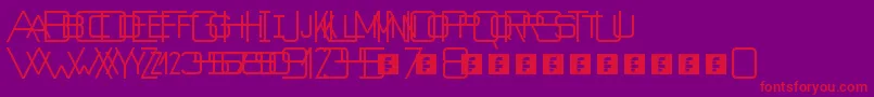 Countdowner Font – Red Fonts on Purple Background