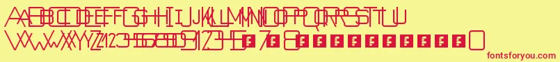Шрифт Countdowner – красные шрифты на жёлтом фоне