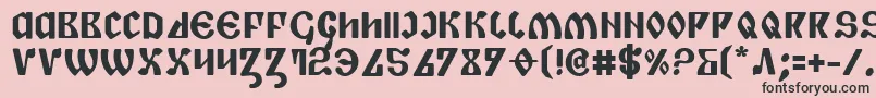 フォントPiperPieBold – ピンクの背景に黒い文字