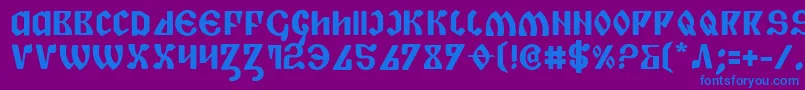 PiperPieBold Font – Blue Fonts on Purple Background