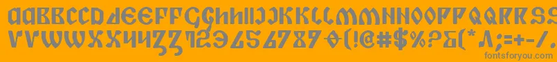 フォントPiperPieBold – オレンジの背景に灰色の文字