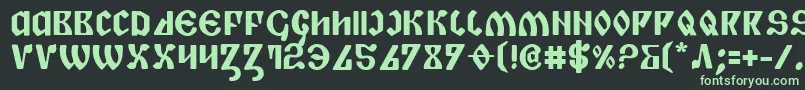 フォントPiperPieBold – 黒い背景に緑の文字