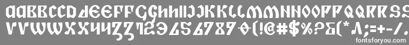 フォントPiperPieBold – 灰色の背景に白い文字