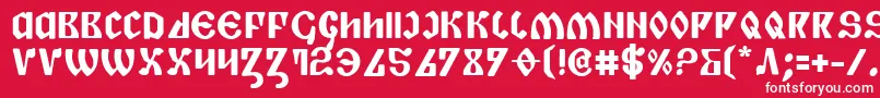 フォントPiperPieBold – 赤い背景に白い文字