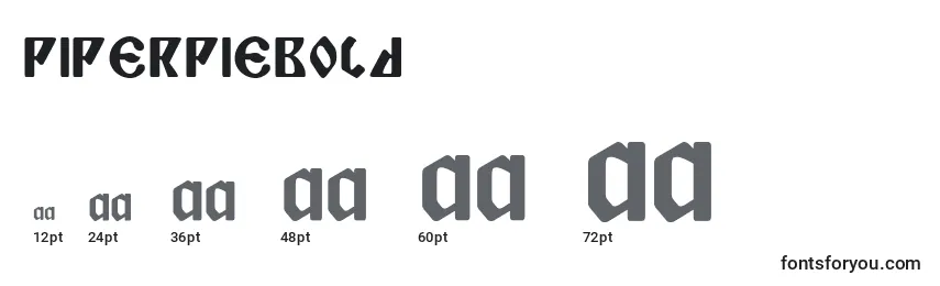 PiperPieBold Font Sizes