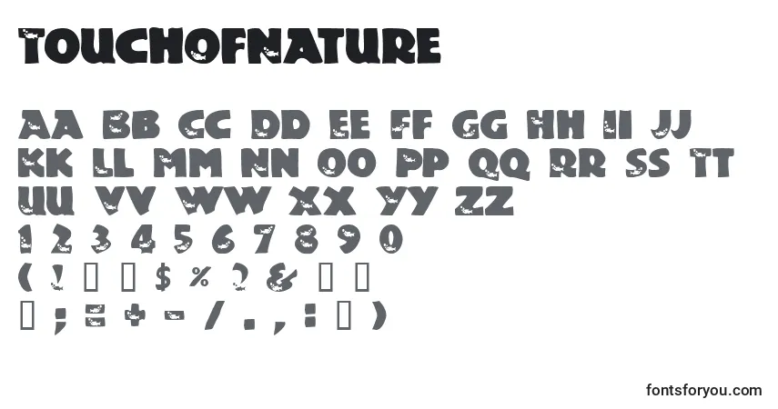 TouchOfNature Font – alphabet, numbers, special characters