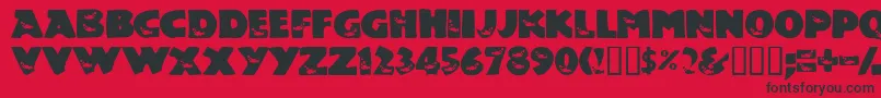 TouchOfNature Font – Black Fonts on Red Background