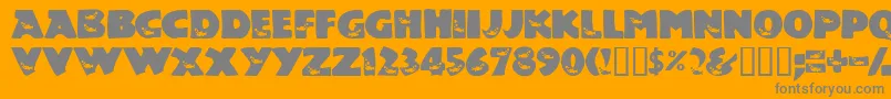 TouchOfNature Font – Gray Fonts on Orange Background