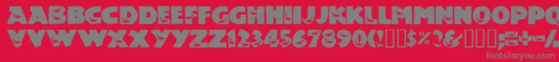 TouchOfNature Font – Gray Fonts on Red Background