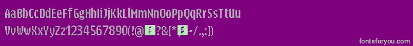 Parisienne Font – Green Fonts on Purple Background