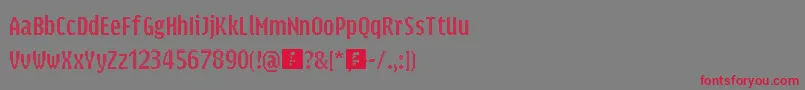 Parisienne Font – Red Fonts on Gray Background