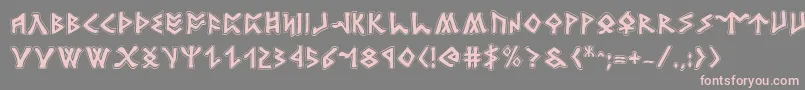 Rosicruciana Font – Pink Fonts on Gray Background