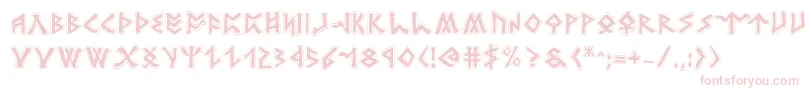 Rosicruciana Font – Pink Fonts on White Background