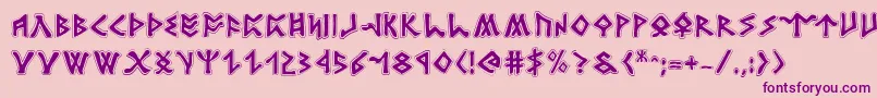 Rosicruciana Font – Purple Fonts on Pink Background