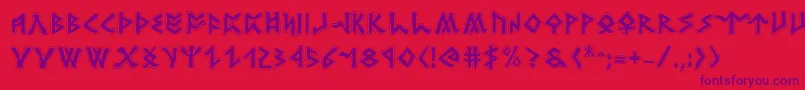 Rosicruciana Font – Purple Fonts on Red Background