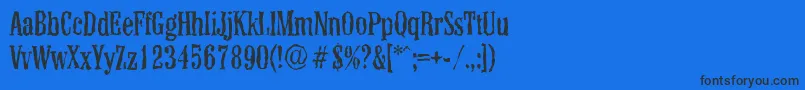 ColonelrandomRegular Font – Black Fonts on Blue Background