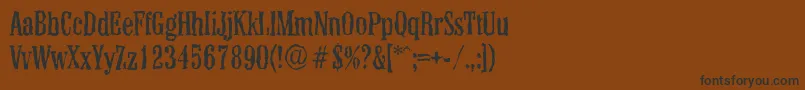 ColonelrandomRegular Font – Black Fonts on Brown Background
