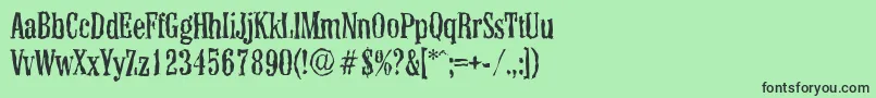 ColonelrandomRegular Font – Black Fonts on Green Background